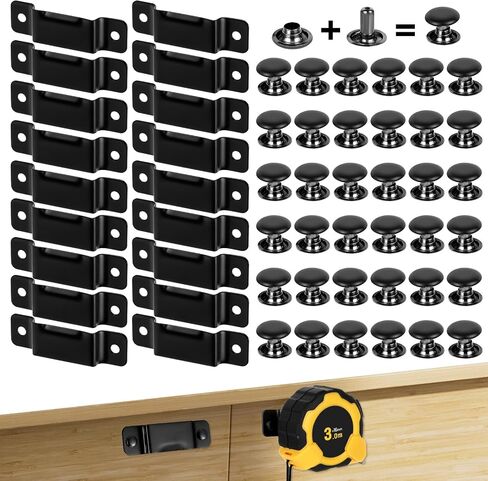 18 PCS Metal Tape قياس مقاطع مع مسامير تركيب ، حامل قياس شريط للحزام in Saudi Arabia