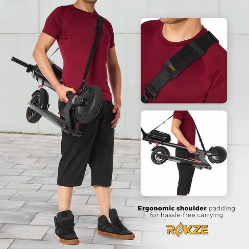 E-Scooter Kit: 3L Waterproof EVA Hard Shell Storage Bag, Scooter Phone Holder & 90" Scooter Strap - Essential Electric Scooter Accessory for Adult Urban Commuters in Saudi Arabia