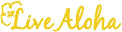 Live Aloha Car Window Sticker Flower Hawaii Design Decal - Bumper Laptop Stickers in Saudi Arabia