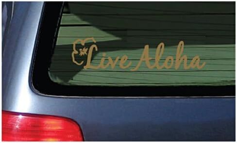 Live Aloha Car Window Sticker Flower Hawaii Design Decal - Bumper Laptop Stickers in Saudi Arabia