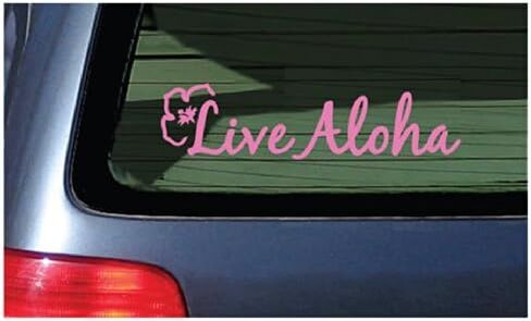 Live Aloha Car Window Sticker Flower Hawaii Design Decal - Bumper Laptop Stickers in Saudi Arabia