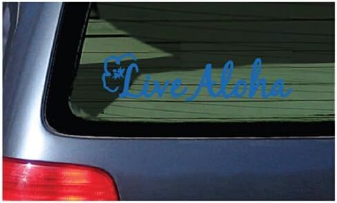 Live Aloha Car Window Sticker Flower Hawaii Design Decal - Bumper Laptop Stickers in Saudi Arabia