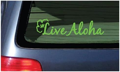 Live Aloha Car Window Sticker Flower Hawaii Design Decal - Bumper Laptop Stickers in Saudi Arabia