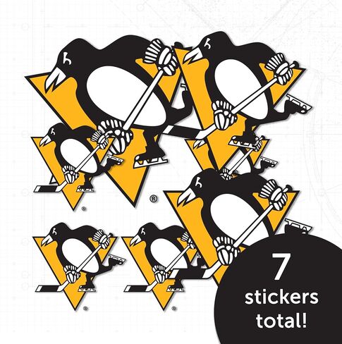 Desert Cactus Pittsburgh Penguins ملصق NHL فريق الهوكي الوطني فينيل شارات محمول زجاجة ماء القرص (النوع 3 - الشعار الرئيسي) in Saudi Arabia