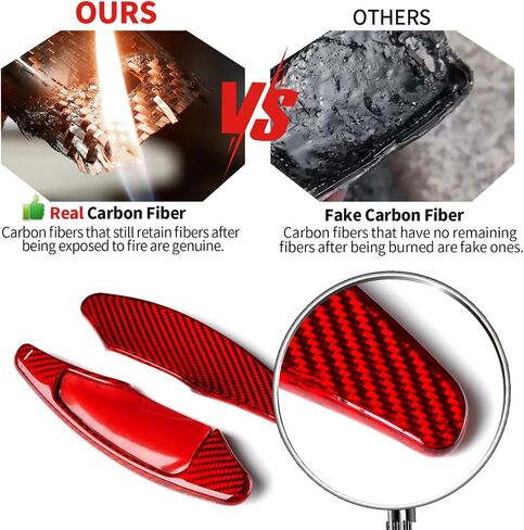 T-carbon Paddle Shifter Extensions Fits Cadillac CT5 CT6 XT5 XT6 2010-19;Carbon Fiber Steering Wheel Paddle Shifter Cover Fits Chevy Camaro 2015;Compatible with Buick Regal Lacrosse Verano Accessories in Saudi Arabia