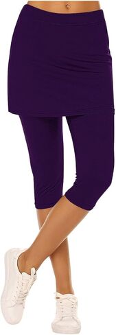 Tennis Skirts for Women Athletic Golf Capris Skirted Leggings Activewear Yoga Pants Pickleball Outfits in Saudi Arabia