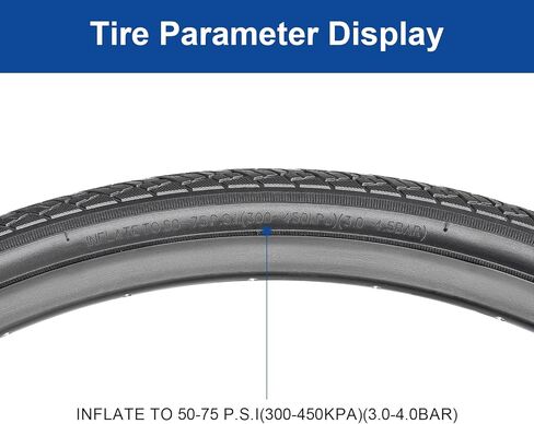 700C إطار الدراجة 37-622 700X35C إطار الدراجات و 700 × 35/43C أنبوب الدراجة مناسبة ل 700 × 35C المدينة/الطريق البديل للطي (واحد) in Kuwait