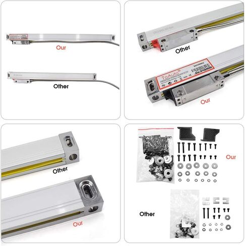 Toauto 14 '' & 28 '' 2 Axis Digital Readout TTL Linear Glass Scale Mill Dro Kit 350mm + 700mm ، US Stock ، 2-4 Days Business in Saudi Arabia