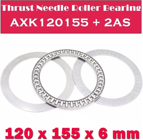 AXK120155 + 2AS Thrust Needle Roller Bearing with Two AS120155 Washers 120 * 155 * 6 mm (1 PC) AXK1124 889124 NTB in Saudi Arabia