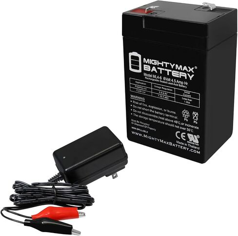 Mighty Max Battery 6V 4.5AH Replacement Battery for Universal UB645 + 6V Charger in Saudi Arabia