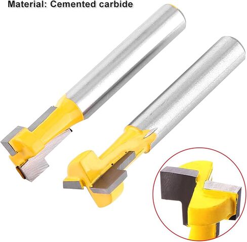 2pcs trimers bit slot arouter الأصفر t ، وآلات نقش مناسبة لمختلف التطبيقات in Kuwait