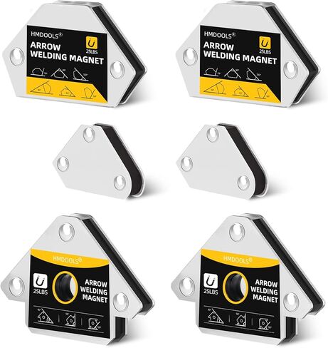 مغناطيس لحام مجموعة صغيرة ، 6 قطع من اللحام المغناطيسي وحامل المشابك 25 رطل و 10 رطل ، سهم 2pcs ، 2pcs سداسي ، 2pcs mini ، ملحقات وأدوات اللحام بالطاقة ، اللحام للسيارة in Kuwait