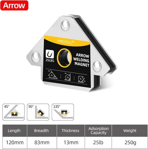 مغناطيس لحام مجموعة صغيرة ، 6 قطع من اللحام المغناطيسي وحامل المشابك 25 رطل و 10 رطل ، سهم 2pcs ، 2pcs سداسي ، 2pcs mini ، ملحقات وأدوات اللحام بالطاقة ، اللحام للسيارة in Kuwait