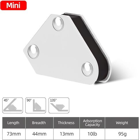 مغناطيس لحام مجموعة صغيرة ، 6 قطع من اللحام المغناطيسي وحامل المشابك 25 رطل و 10 رطل ، سهم 2pcs ، 2pcs سداسي ، 2pcs mini ، ملحقات وأدوات اللحام بالطاقة ، اللحام للسيارة in Kuwait