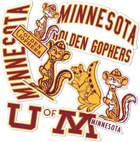 Desert Cactus University of Minnesota Sticker Golden Gophers Vinyl Decals Laptop Water Bottle Car Type 2 (T2 Vintage 1) in Saudi Arabia