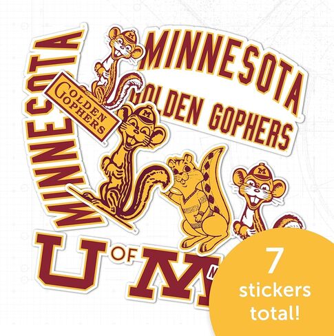 Desert Cactus University of Minnesota Sticker Golden Gophers Vinyl Decals Laptop Water Bottle Car Type 2 (T2 Vintage 1) in Saudi Arabia