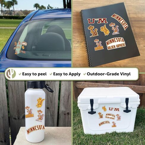 Desert Cactus University of Minnesota Sticker Golden Gophers Vinyl Decals Laptop Water Bottle Car Type 2 (T2 Vintage 1) in Saudi Arabia