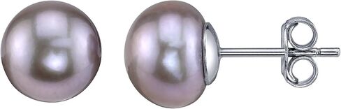THE PEARL SOURCE 7-8mm White Freshwater Real Pearl Earrings for Women - 14K Gold Earrings | Hypoallergenic Earrings with Genuine Cultured Pearls in Saudi Arabia