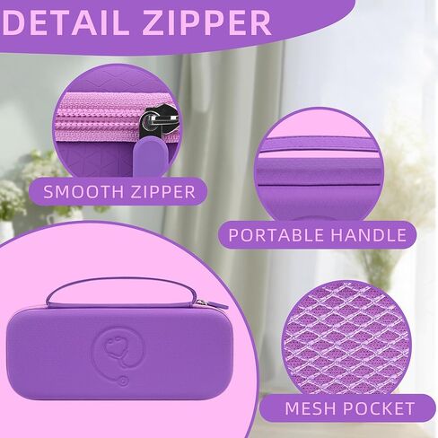 حالة سماعة الطبيب المحمولة متوافقة مع 3M Littmann Classic III ، II S.E خفيفة الوزن ، أمراض القلب ، MDF ، حالة السماعات الصلبة مع جيب الشبكة للملحقات المقص الطبي (الأرجواني) in Kuwait