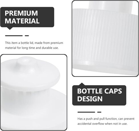 Soda Bottle Caps 20Pcs Push Pull Replacement Caps Sports Bottle Lids Safe Twisted Reusable Plastic Cap Cover Lid for Soda Water s White 3cm Water Replacement in Saudi Arabia