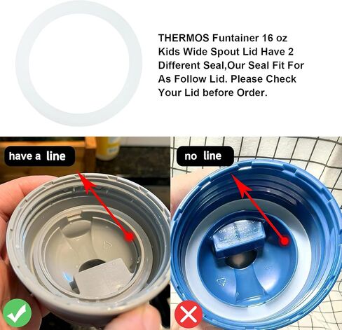ختم مطاطي بديل لـ Joshey لـ Thermos funtainer 16 أونصة ، غطاء زجاجة صنبور ، 6pcs مقاومة للتسرب ، حلقة زجاجة ماء من حشية السيليكون ، الطراز القديم (غطاء مع خط) in Saudi Arabia