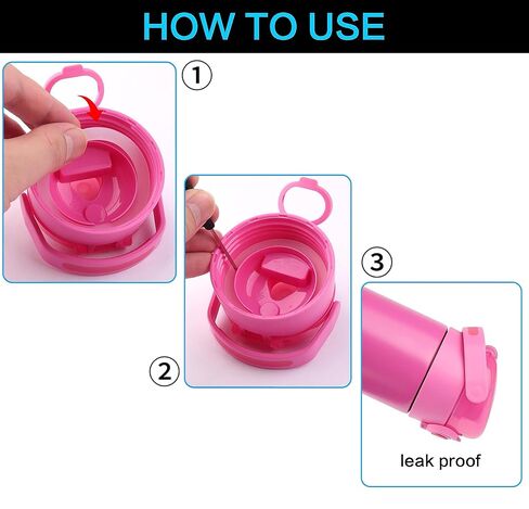 ختم مطاطي بديل لـ Joshey لـ Thermos funtainer 16 أونصة ، غطاء زجاجة صنبور ، 6pcs مقاومة للتسرب ، حلقة زجاجة ماء من حشية السيليكون ، الطراز القديم (غطاء مع خط) in Saudi Arabia