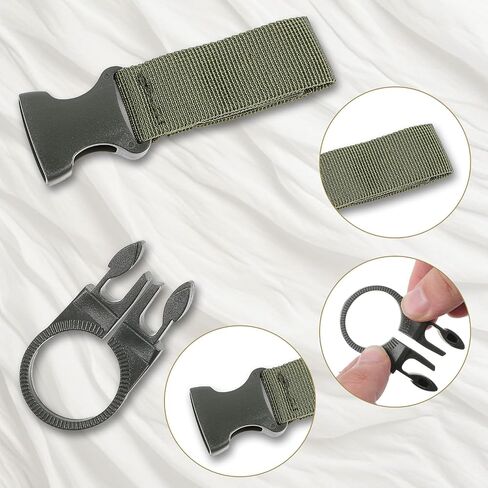 4pcs Hanging Bottle Buckle Clip Portable Mineral Water Bottle Clip Ring for Backpack Belt Nylon Webbing Strap for Outdoor Camping Hiking Traveling in Saudi Arabia