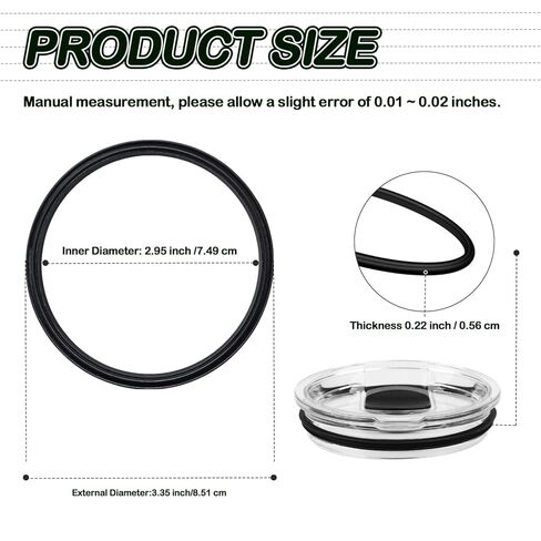 Rubber Seal Replacement Gasket for Yeti 20 oz Tumbler Lids, 6 Pcs Silicone O Ring Gaskets with 1 Pcs Tweezer Compatible with Yeti 20oz Tumbler, 10/24 oz Mug, 25 oz Straw Mug and 10 oz Lowball in Kuwait
