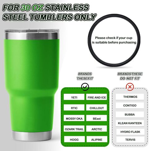 Rubber Seal Replacement Gasket for Yeti 20 oz Tumbler Lids, 6 Pcs Silicone O Ring Gaskets with 1 Pcs Tweezer Compatible with Yeti 20oz Tumbler, 10/24 oz Mug, 25 oz Straw Mug and 10 oz Lowball in Kuwait