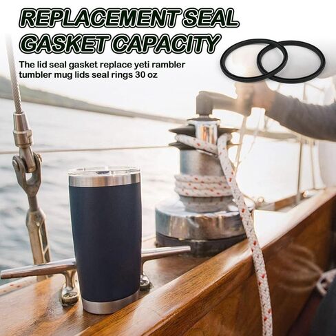 Rubber Seal Replacement Gasket for Yeti 20 oz Tumbler Lids, 6 Pcs Silicone O Ring Gaskets with 1 Pcs Tweezer Compatible with Yeti 20oz Tumbler, 10/24 oz Mug, 25 oz Straw Mug and 10 oz Lowball in Kuwait