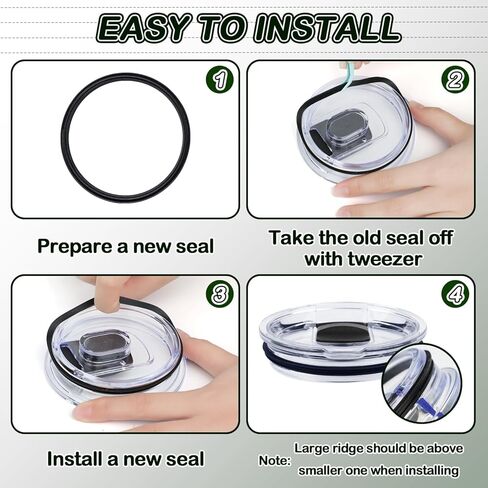 Rubber Seal Replacement Gasket for Yeti 20 oz Tumbler Lids, 6 Pcs Silicone O Ring Gaskets with 1 Pcs Tweezer Compatible with Yeti 20oz Tumbler, 10/24 oz Mug, 25 oz Straw Mug and 10 oz Lowball in Kuwait
