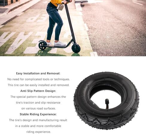 175x50 Electric Scooter Tire Set 7in Rubber Wheel Tyre Strong Grip Anti Slip Easy Installation Electric Scooter Parts in Saudi Arabia
