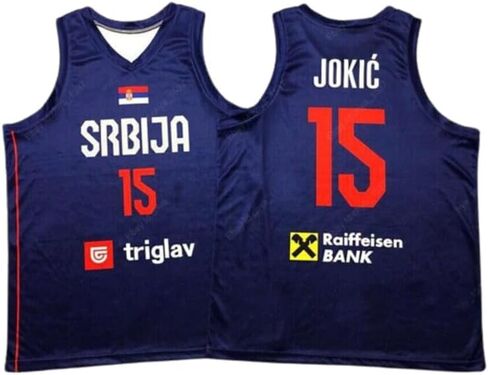 EU Basket Serbia jokia Jersey Sewn in Saudi Arabia
