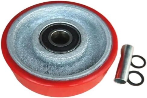 1 Piece 4-inch Caster Medium-Sized PU Iron core red Single Wheel wear-Resistant Flat Drive car in Saudi Arabia