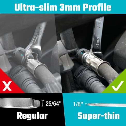 مجموعة مفتوح الربط المفتوح Duratech Super-Super ، SAE (5/16 "إلى 1-1/16") و Metric (5.5 ملم إلى 27 مم) ، من 16 قطعة ، مفتاح مفصل ضئيل مع حقيبة متداول in Kuwait