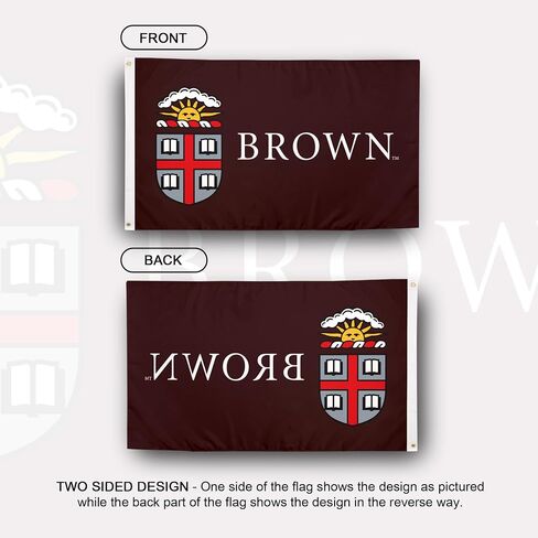 Desert Cactus Brown University BU Flag - 3 x 5 Feet Bears Banner, Indoor/Outdoor Durable Fabric, 100% Polyester Design (Style 2B) in Saudi Arabia