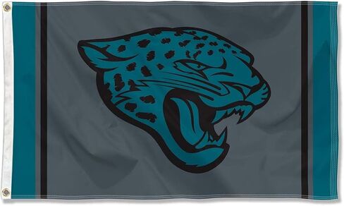 Jacksonville Jaguars Blackout Midline Flag Outdoor Indoor 3x5 Foot Banner in Saudi Arabia