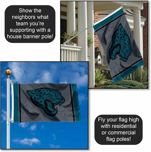Jacksonville Jaguars Blackout Midline Flag Outdoor Indoor 3x5 Foot Banner in Saudi Arabia