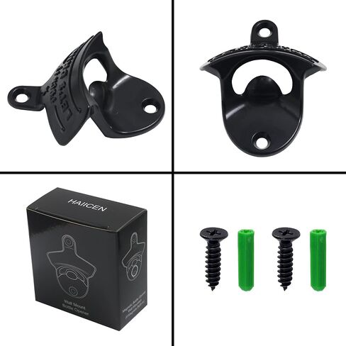 Funny Bottle Opener Wall Mounted, Black Wall Mount Beer Opener Rustproof for Table Post in Kuwait