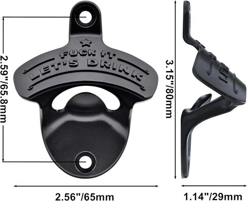 Funny Bottle Opener Wall Mounted, Black Wall Mount Beer Opener Rustproof for Table Post in Kuwait