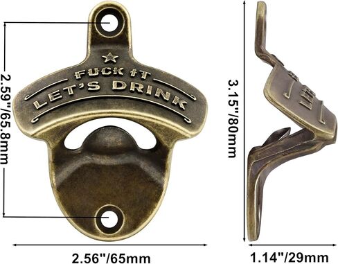 Funny Bottle Opener Wall Mounted, Black Wall Mount Beer Opener Rustproof for Table Post in Kuwait