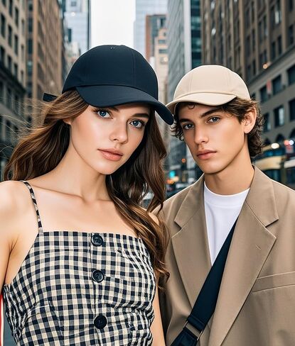 2 Pack 99% Cotton Plain Baseball Caps for Men Women, Adjustable Soft Blank Hat, Gift for Dad Mom Husband Wife in Saudi Arabia