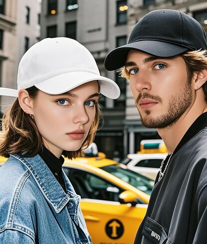 2 Pack 99% Cotton Plain Baseball Caps for Men Women, Adjustable Soft Blank Hat, Gift for Dad Mom Husband Wife in Saudi Arabia