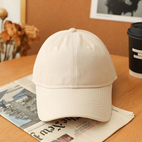 2 Pack 99% Cotton Plain Baseball Caps for Men Women, Adjustable Soft Blank Hat, Gift for Dad Mom Husband Wife in Saudi Arabia