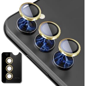 for Samsung Galaxy S24 PLUS Camera Lens Protectors, Individual Lens Protectors, Scratch-Resistant Ultra-Thin Tempered Glass with Aluminum Edging, Galaxy S24 PLUS Case Friendly, 1 Set