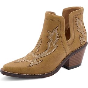 أحذية غربية للنساء - أحذية راعية البقر على طراز الكاحل - أنجي - أحذية رعاة البقر مريحة للنساء والفتيات المراهقات - حذاء راعية البقر للنساء in Kuwait