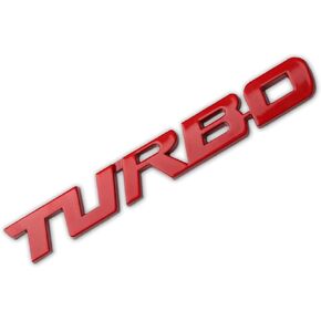 Turbo Car Emblem, 3D Letter Emblem Badge Sticker, 3D Metal Turbo Premium Car Side Fender Rear Trunk Emblem Badge Decals, 3D Metal Turbo Emblem Decoration Stickers Fit for All Cars (Black)