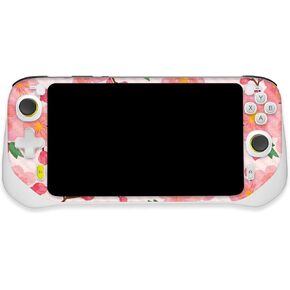 MightySkins Carbon Fiber Skin Compatible with Logitech G Cloud Gaming Handheld - Lilies in Bloom | Protective, Durable Textured Carbon Fiber Finish | Easy to Apply | Made in The USA