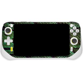 MightySkins Carbon Fiber Skin Compatible with Logitech G Cloud Gaming Handheld - Green Serpent | Protective, Durable Textured Carbon Fiber Finish | Easy to Apply | Made in The USA