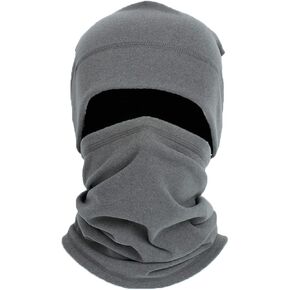 مجموعة قبعة صغيرة من الصوف وقناع لتدفئة الرقبة خفيف الوزن بلون سادة وقناع على شكل جمجمة للرجال والنساء in Kuwait